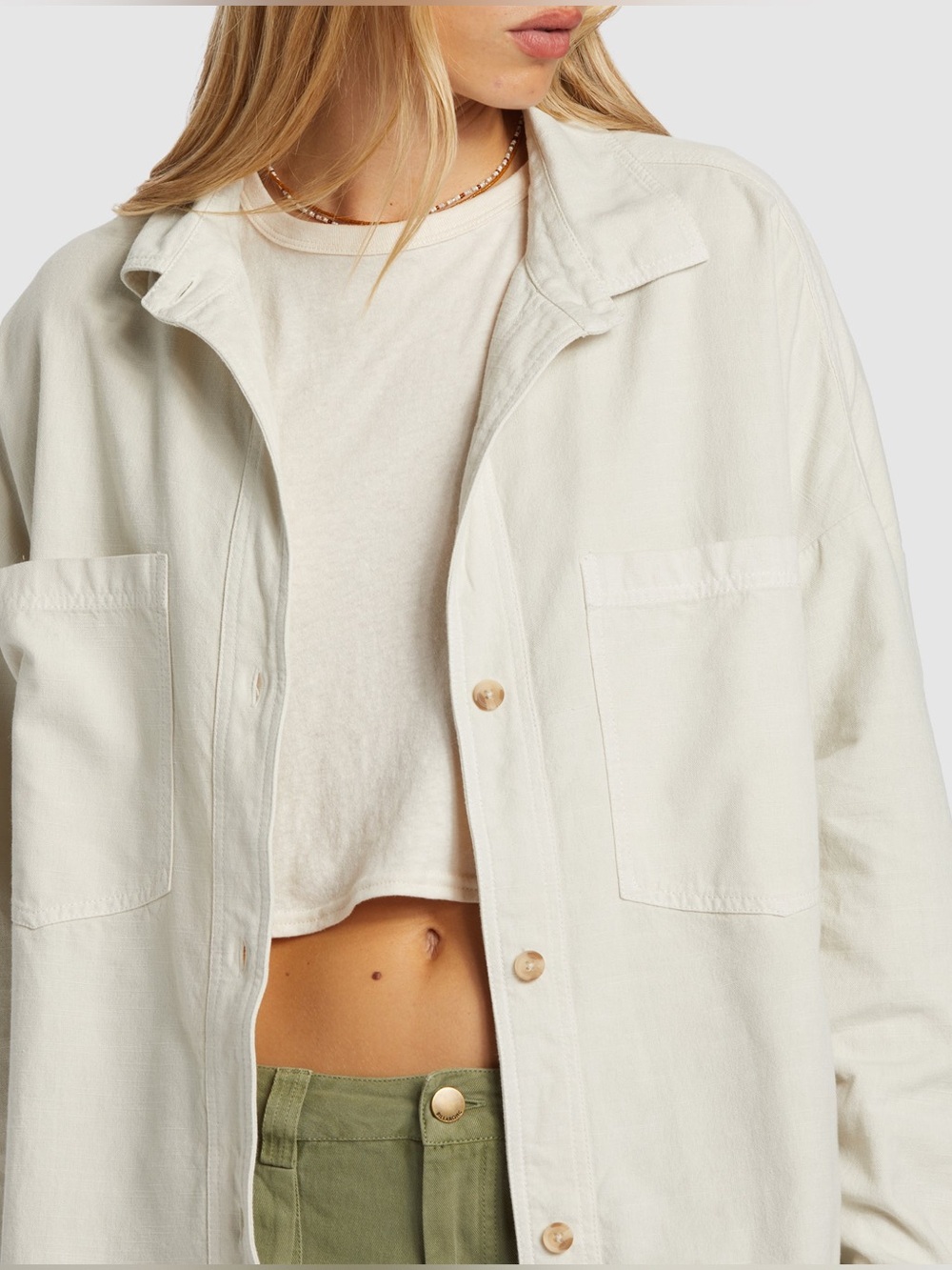 Billabong Off-White Utility Shacket